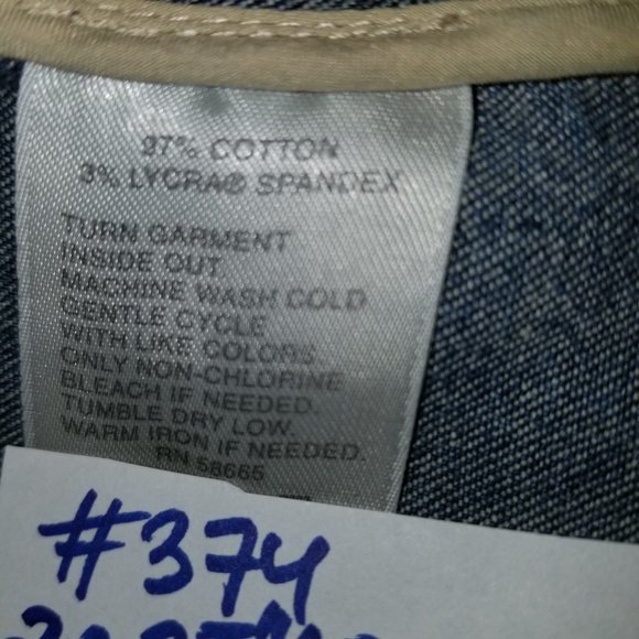 #374 NWT Classique Entier Denim Fringe Jacket SP - Picture 8 of 9